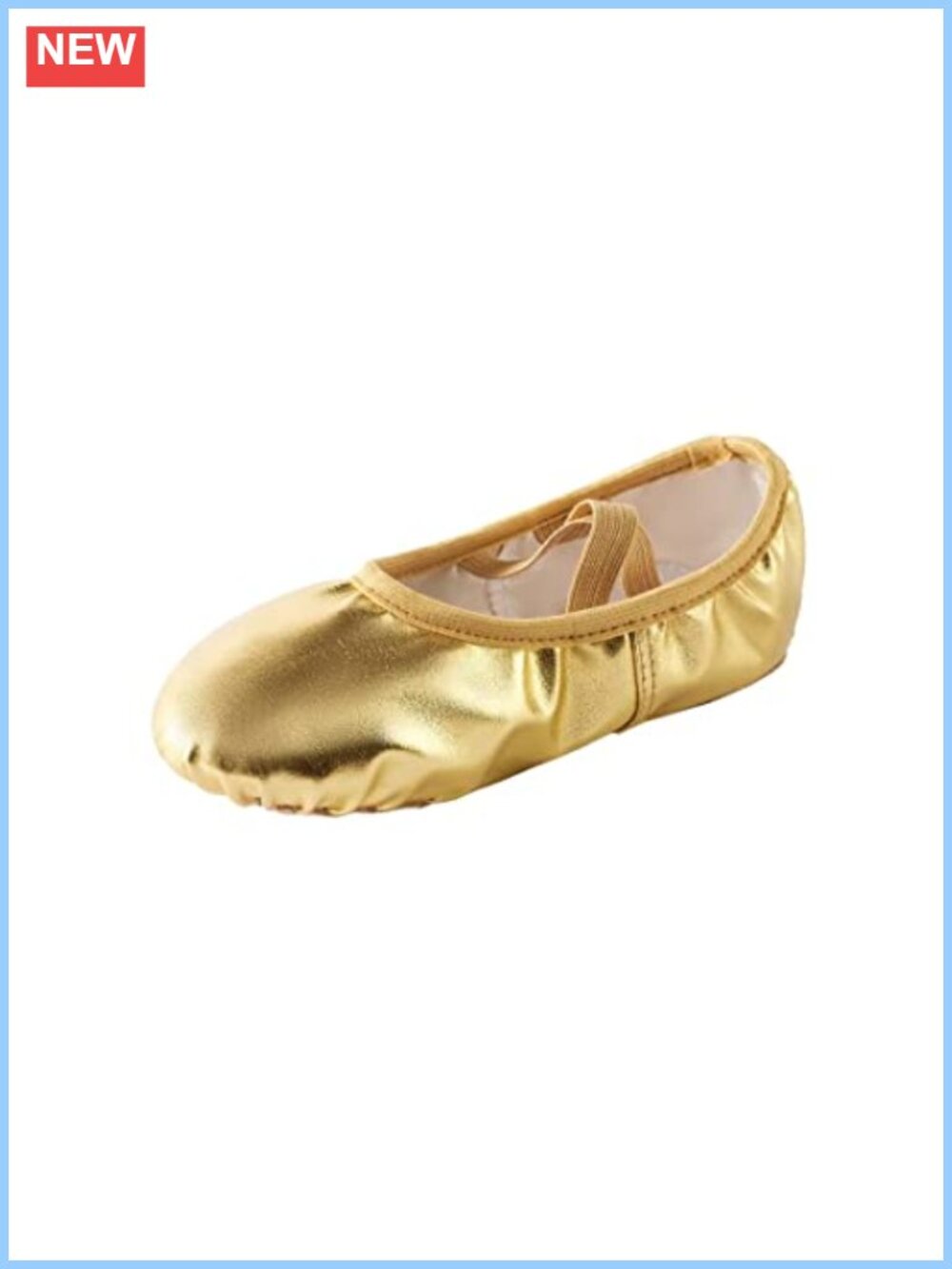 PU Leather Ballet Dance Shoes Split Suede Sole Women's Slippers